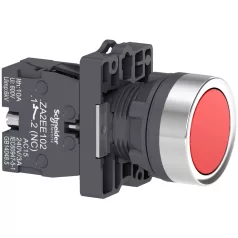 Schneider XA2EA42 Harmony Easy Series  Ø22 Nyomógomb, visszatérő, piros, 1NC