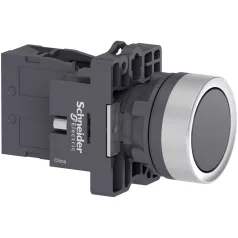   Schneider XA2EH021 Harmony Easy Series  Ø22 Nyomógomb, gombafejű, fekete, 1NO