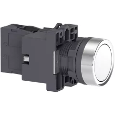   Schneider XA2EW31B1 Harmony Easy Series  Ø22 Világító nyomógomb, fehér, 24V AC/DC,1NO