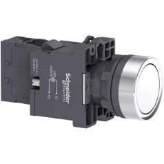   Schneider XA2EW31Q1 Harmony Easy Series  Ø22 Világító nyomógomb, fehér, 380…400V AC, 1NO
