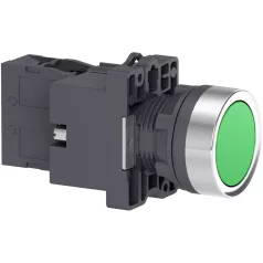   Schneider XA2EW33B1 Harmony Easy Series  Ø22 Világító nyomógomb, zöld, 24V AC/DC, 1NO