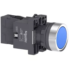   Schneider XA2EW36B1 Harmony Easy Series  Ø22 Világító nyomógomb, kék, 24V AC/DC, 1NO