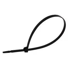   Tracon TU140 UV-álló fémnyelves kábelkötegelő, fekete 140×3,6mm, D=2-29mm, PA6.6