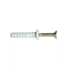 Tracon TB525 Beüthető tipli+csavar, szürke 5x25mm