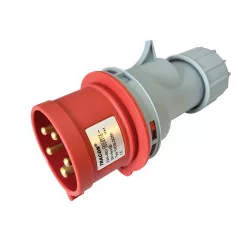   Tracon TICS-025H Ipari csatlakozó dugó, külső tömítőszelencével 32A, 400V, 3P+N+E, 6h, IP44