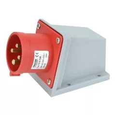   Tracon TICS-524 Felületre szerelhető ipari csatlakozó dugó 32A, 400V, 3P+E, 6h, IP44