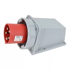   Tracon TICS-535 Felületre szerelhető ipari csatlakozó dugó 63A, 400V, 3P+N+E, 6h, IP67