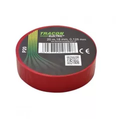 Tracon P20 Szigetelő szalag 20m*19mm piros