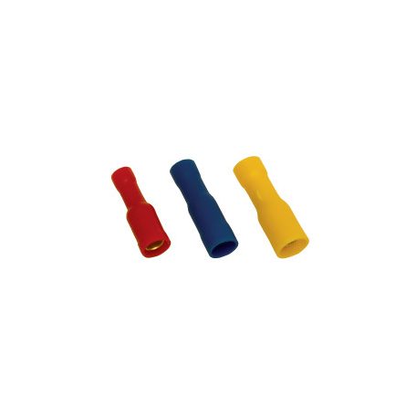 Tracon PHA4 Szigetelt hengeres csatlakozó aljzat, elektrolitréz, piros 1,5mm2, PVC