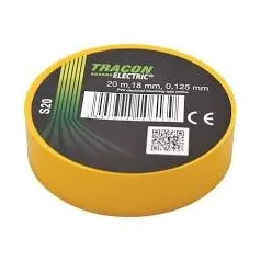 Tracon S20 Szigetelő szalag 20m*19mm sárga