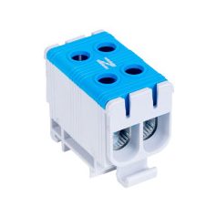   Tracon FLEAL-50/2K Főáramköri leágazó kapocs, sínre szerelhető, kék