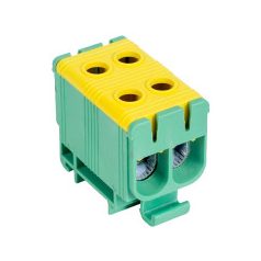  Tracon FLEAL-50/2ZS Főáramköri leágazó kapocs, sínre szerelhető, zöld/sárga