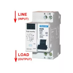   Tracon KVKB-10/03 Kombinált védőkapcsoló, 2P, 2 modul, B karakterisztika #