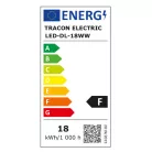 Tracon LED-DL-18WW Beépíthető LED mélysugárzó, fehér