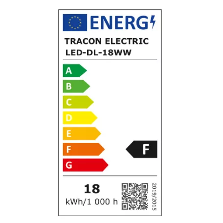 Tracon LED-DL-18WW Beépíthető LED mélysugárzó, fehér