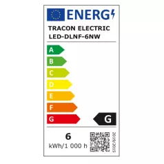   Tracon LED-DLNF-6NW Falon kívüli, négyzetes LED lámpatest, fehér 