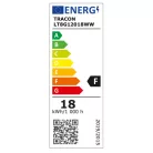 Tracon LT8G12018WW Üveg LED világító cső, opál burás