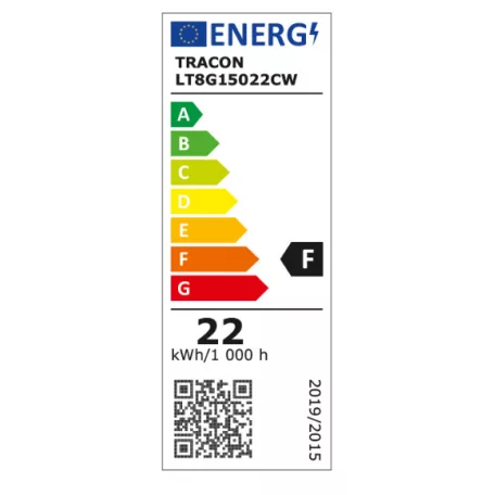 Tracon LT8G15022CW Üveg LED világító cső, opál burás