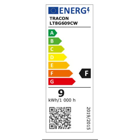 Tracon LT8G609CW Üveg LED világító cső, opál burás