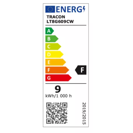Tracon LT8G609NW Üveg LED világító cső, opál burás