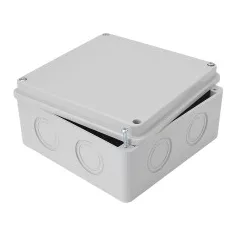   Tracon MED15157 Elektronikai doboz, világos szürke, teli fedéllel