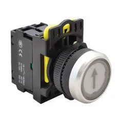   Tracon NYG3-P3L Jelölt, világító  nyomógomb, fehér, (fekete nyíl)