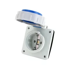   Tracon TICS-105S67 Beépíthető csatlakozóaljzat, oldalsó védőérintkezővel, kerek