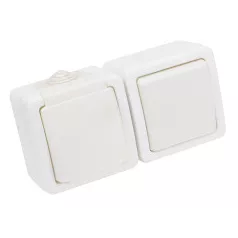   Tracon TR-PH03 Falon kívüli egy áramkörös kapcsoló+csatlakozóaljzat