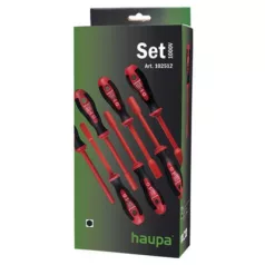   Haupa 102512 Dugókulcskészlet 7 db szigetelt VK2K piros-fekete,7 részes