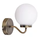 Rábalux 1302 Togo fali lámpa, opál üveg, bronz/fehér, 40W, E14, IP44