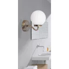 Rábalux 1302 Togo fali lámpa, opál üveg, bronz/fehér, 40W, E14, IP44