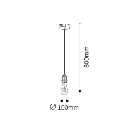 Rábalux 1417 Fixy függesztett lámpa, bronz 