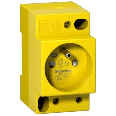   Schneider 15324 ACTI9 iPC 2P+E franciacsapos dugaszoló aljzat, 16A, sárga