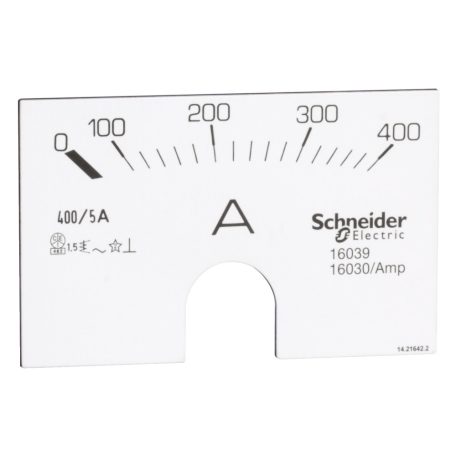 Schneider 16039 Számlap rendszer szám : 16030 alapműszerhez, 400A
