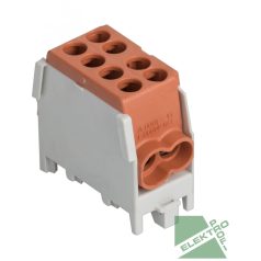   Pollmann 2080139 HLAK 25 1/2 M2 BARNA Elosztóblokk 1P sínre barna 2x25mm2/ 2x16mm2