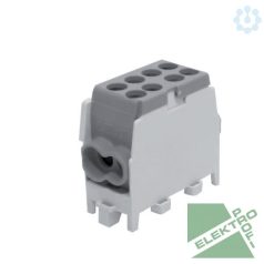   Pollmann 2080142 HLAK 35 1/2 M2 KÉK Elosztóblokk 1P sínre kék 2x35mm2/ 2x25mm2