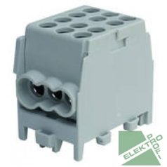   Pollmann 2080168 HLAK 25-1/4 M2 SZÜRKE Elosztóblokk 1P sínre szürke 2x25mm2/ 4x16mm2