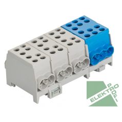   Pollmann 2080436 HLAK 35-4/10 S Elosztóblokk 4P sínre 3xsz,k 8x35mm2/ 8x25mm2 