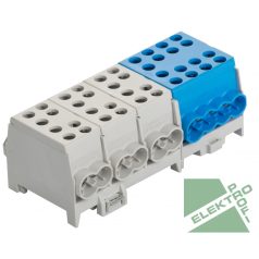   Pollmann 2080440 HLAK 35-4/12 BSG-S Elosztóblokk 4P sínre b,f,sz,k 8x35mm2/ 14x25mm2 