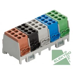  Pollmann 2080512 HLAK 25-5/10 BSG-S Elosztóblokk 5P sínre b,f,sz,k,z 10x25mm2/ 10x16mm2