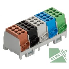   Pollmann 2080513 HLAK 25-5/10/25 BSG-S Elosztóblokk 5P sínre b,f,sz,k,z 10x25mm2/ 10x25mm2