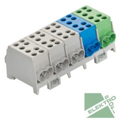   Pollmann 2080518 HLAK 35-5/10-S Elosztóblokk 5P sínre 3xsz,k,z 10x35mm2/ 10x25mm2