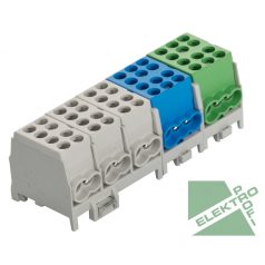   Pollmann 2080522 HLAK 25-5/14 S Elosztóblokk 5P sínre 3xsz,k,z 10x25mm2/ 14x16mm2 