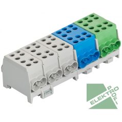   Pollmann 2080528 HLAK 35-5/14 S Elosztóblokk 5P sínre 3xsz,k,z 10x35mm2/ 14x25mm2 #