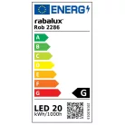 Rábalux 2286 Rob LED mennyezeti lámpa, négyzet, fehér, 20W