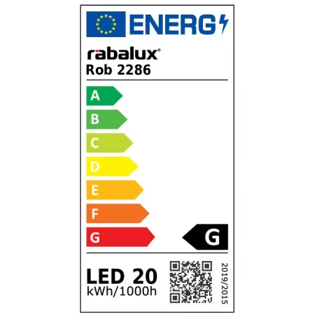 Rábalux 2286 Rob LED mennyezeti lámpa, négyzet, fehér, 20W