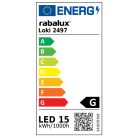 Rábalux 2497 Fali/mennyezeti lámpa LED, fehér, 15W, 4000K, IP54, d=210 #