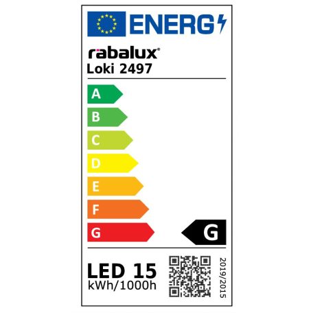 Rábalux 2497 Fali/mennyezeti lámpa LED, fehér, 15W, 4000K, IP54, d=210 #
