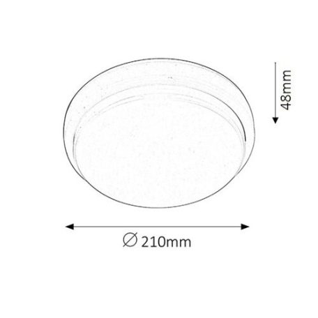 Rábalux 2497 Fali/mennyezeti lámpa LED, fehér, 15W, 4000K, IP54, d=210 #