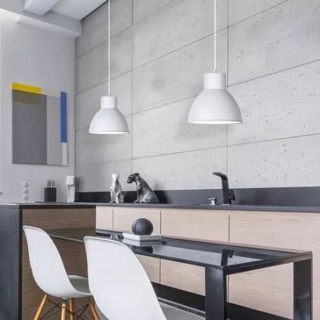 Rábalux 2577 Derek függesztett lámpa, matt fehér, E27, 60W